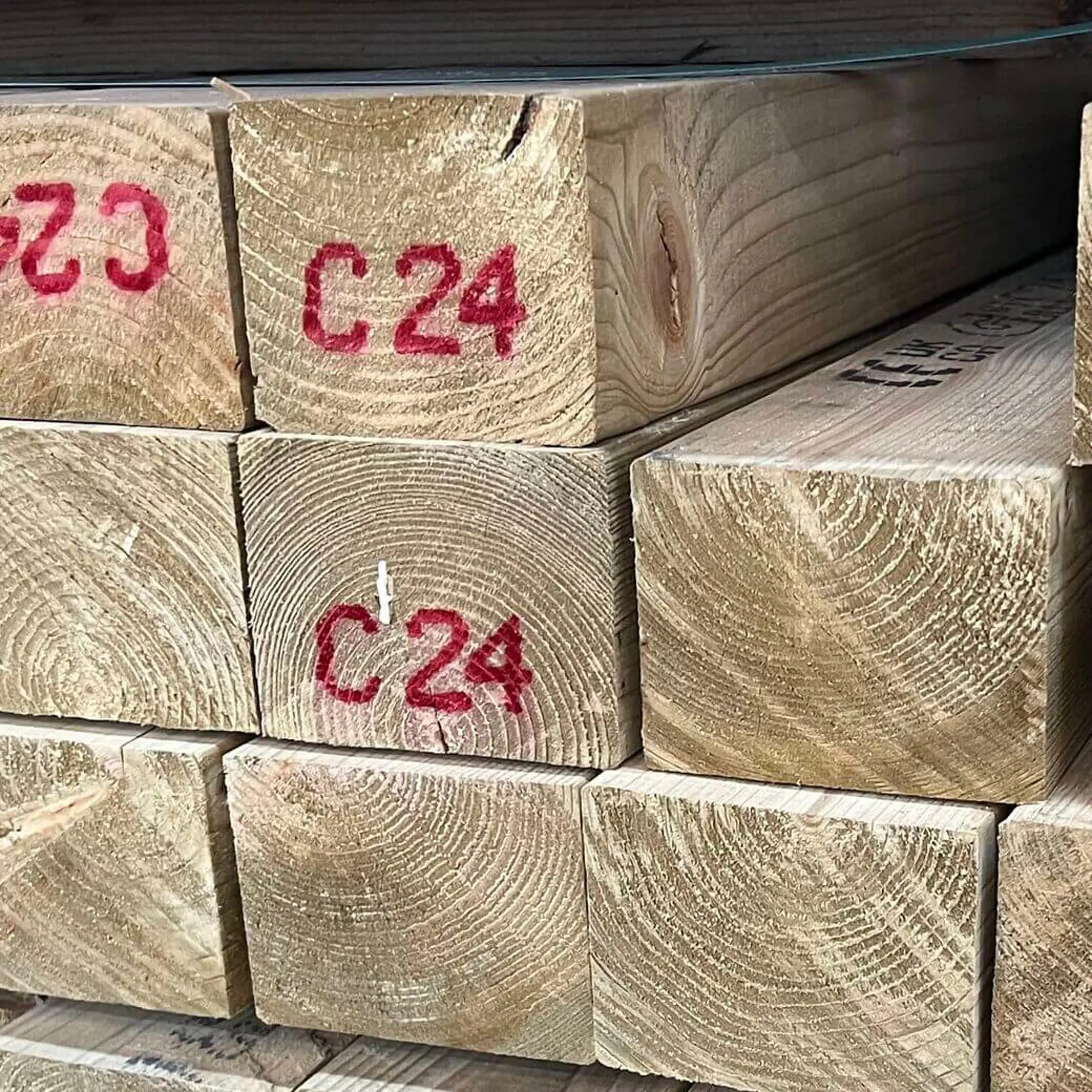 Pine joists planed - 75x95x2400 - Tratada