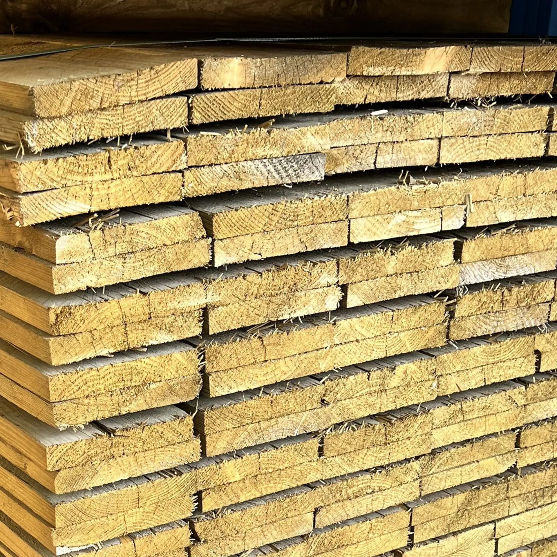 Treated pine rough boards  - 22x145x4800